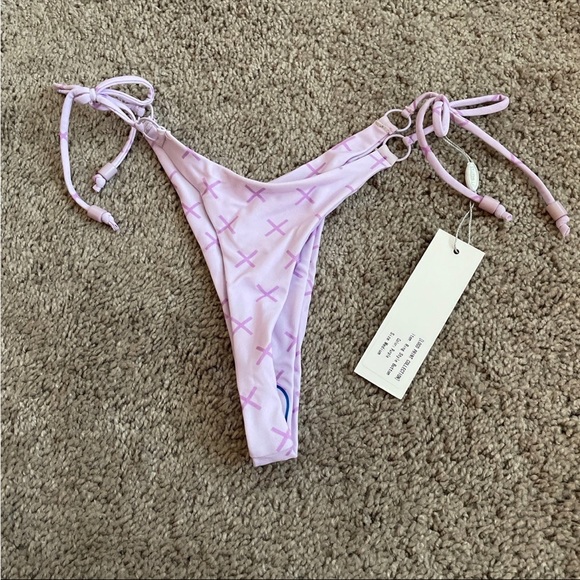 BoutineLA lilac logo print hoop Bottom - Picture 4 of 5